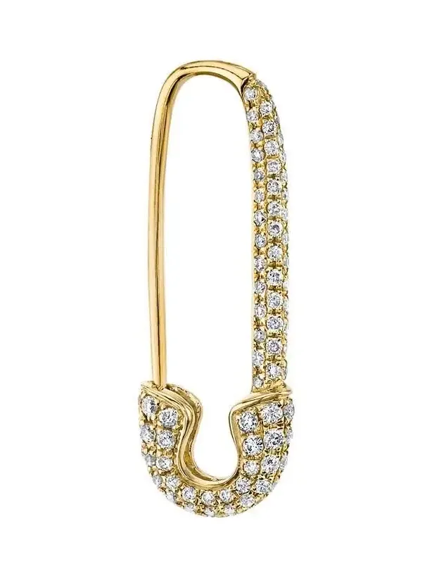 Anita Ko DIAMOND SAFETY PIN EARRING - LEFT