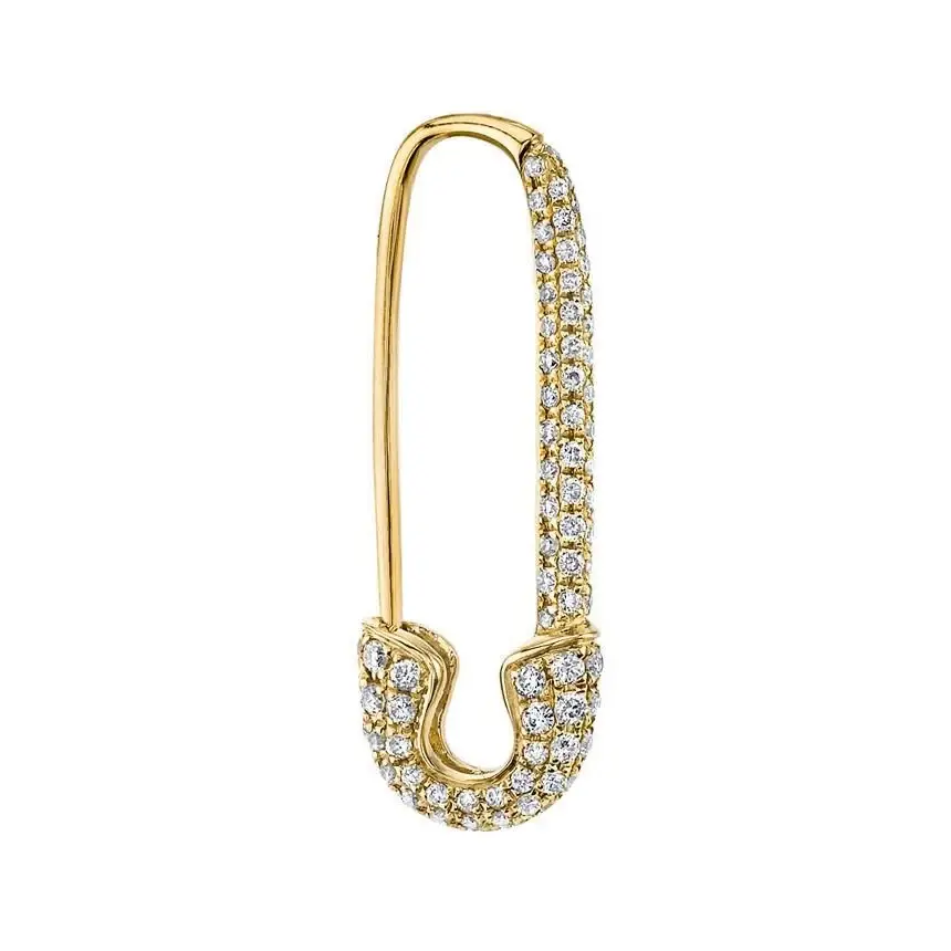 Anita Ko DIAMOND SAFETY PIN EARRING - LEFT