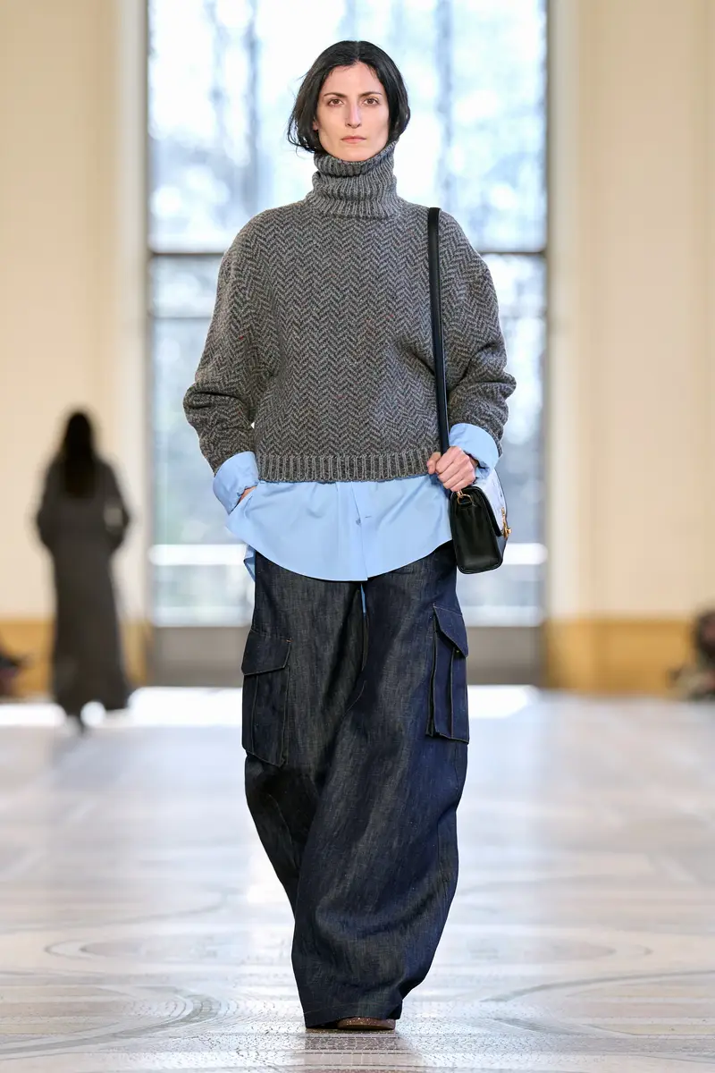 Gabriela Hearst Courtney Knit Turtleneck in Charcoal Multi Aran Cashmere Herringbone | Thumbnail 2 Gabriela Hearst Courtney Knit Turtleneck in Charcoal Multi Aran Cashmere Herringbone | Thumbnail 2