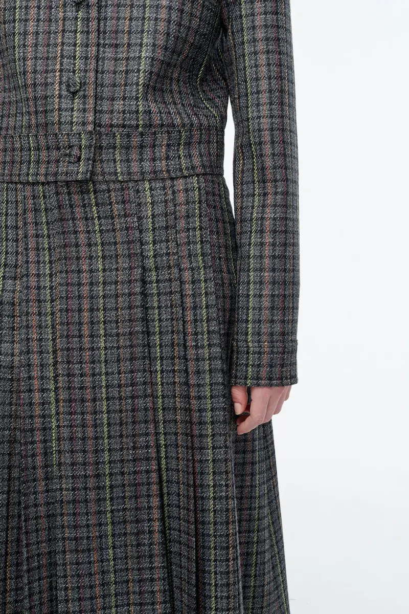 Gabriela Hearst Thereza Jacket in Camel Multi Wool Silk Houndstooth | Thumbnail 6 Gabriela Hearst Thereza Jacket in Camel Multi Wool Silk Houndstooth | Thumbnail 6