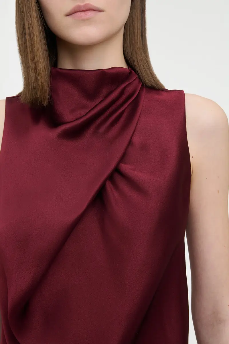Gabriela Hearst Melina Top in Bordeaux Silk Satin | Thumbnail 5 Gabriela Hearst Melina Top in Bordeaux Silk Satin | Thumbnail 5