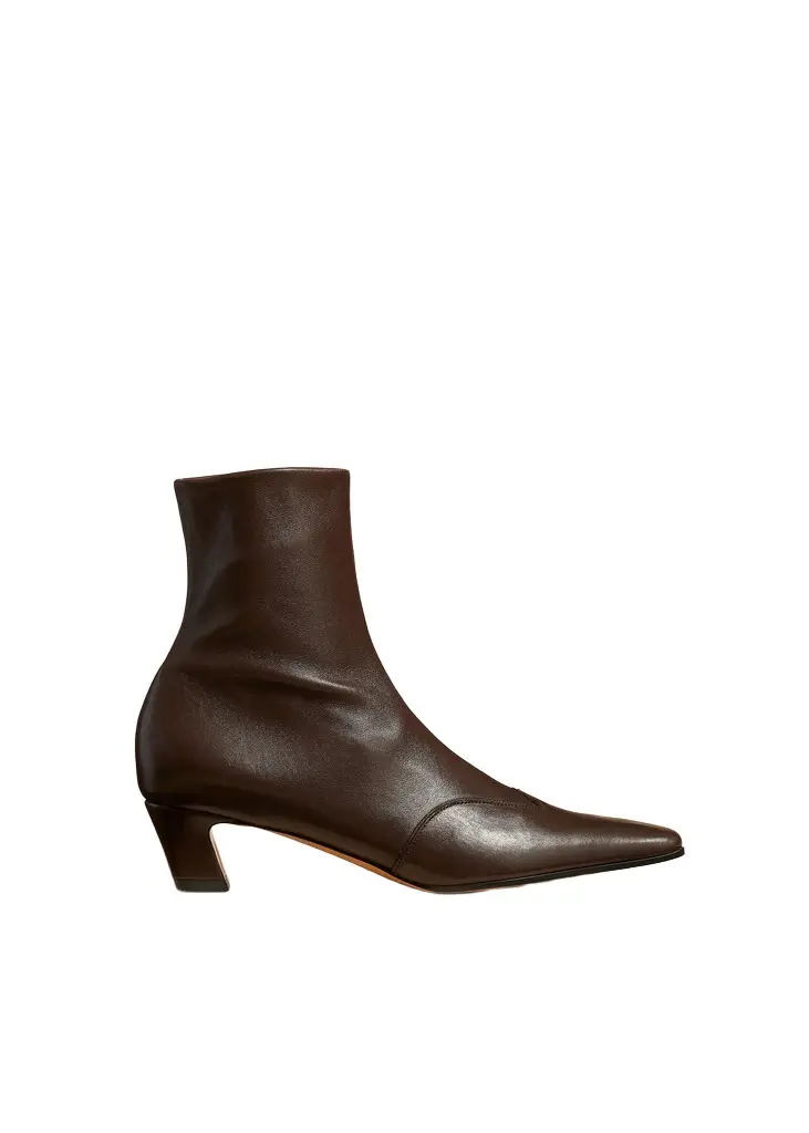 Nevada Stretch Low Boot in Dark Brown Nappa Leather