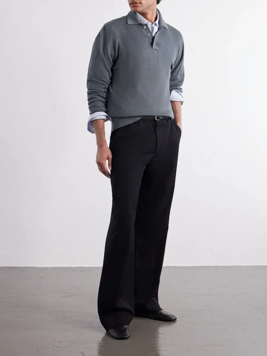 Begg & Co Adrien Cashmere and Silk -Blend Polo Sweater - Men | Thumbnail 2 Begg & Co Adrien Cashmere and Silk -Blend Polo Sweater - Men | Thumbnail 2
