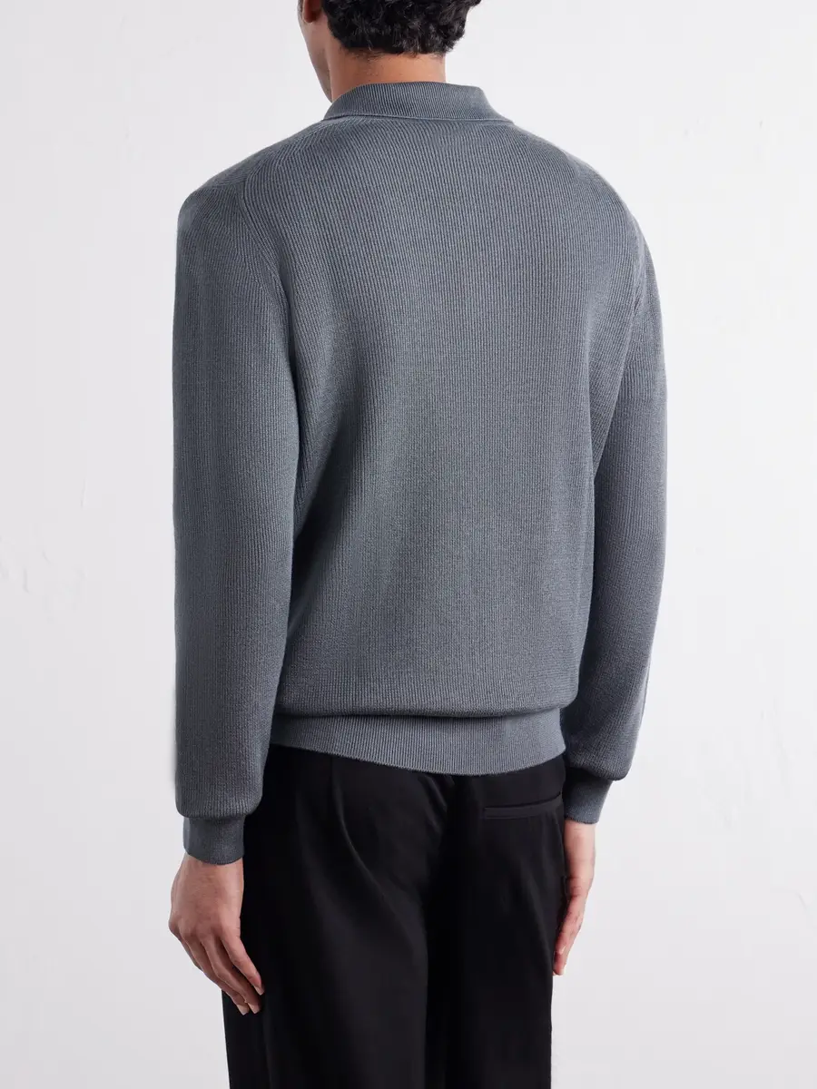 Begg & Co Adrien Cashmere and Silk -Blend Polo Sweater - Men | Thumbnail 4 Begg & Co Adrien Cashmere and Silk -Blend Polo Sweater - Men | Thumbnail 4
