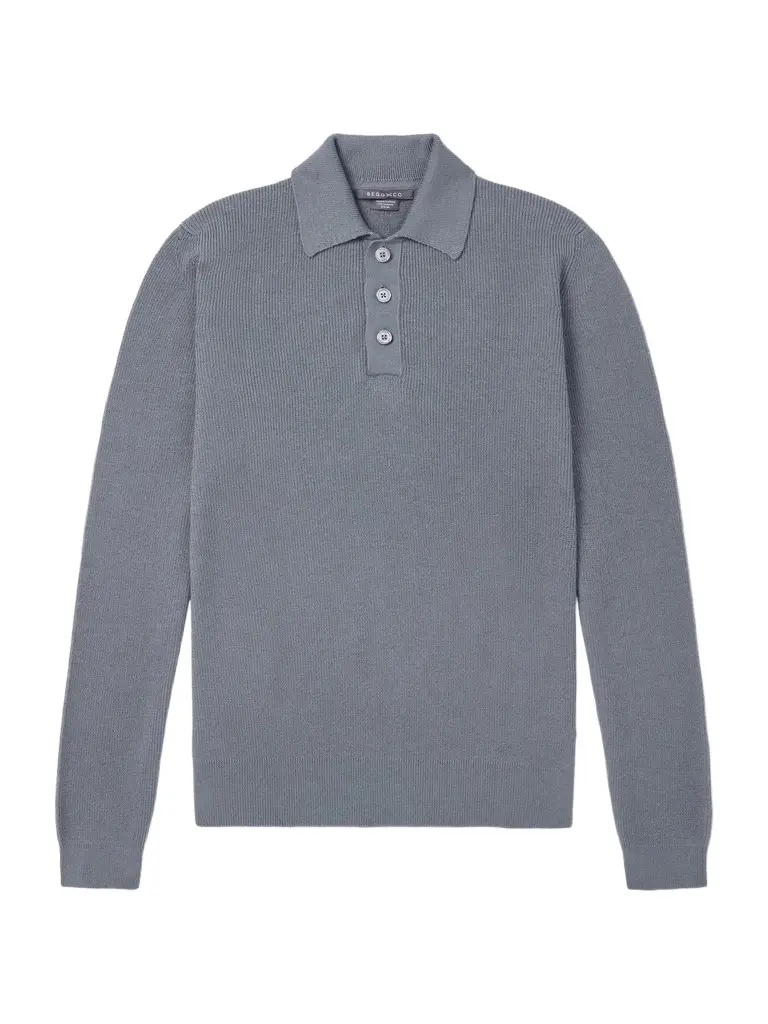 Begg & Co Adrien Cashmere and Silk -Blend Polo Sweater - Men