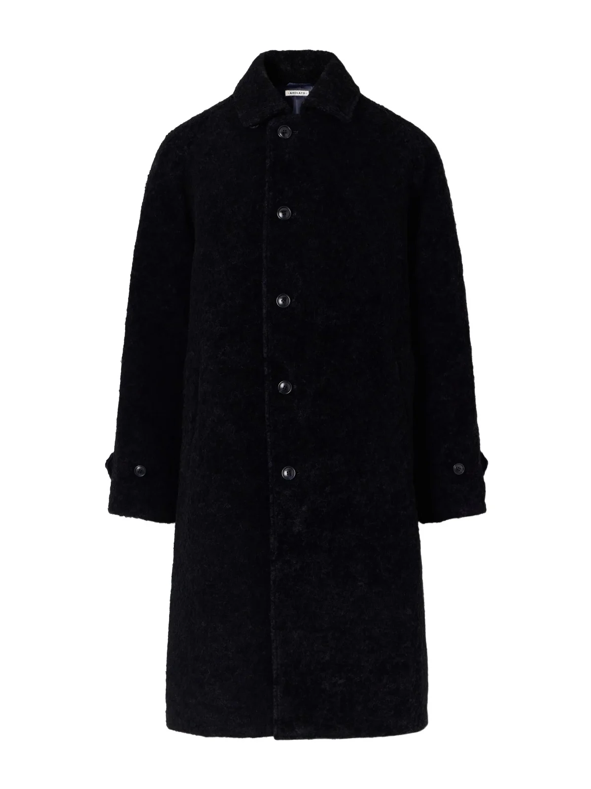 Blue Blue Japan Balmacaan Flocked Wool-Blend Loop-Yarn Coat - Men
