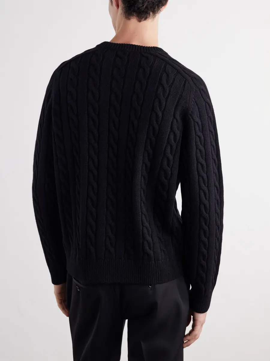 TOTEME Cable-Knit Wool Sweater - Men | Thumbnail 4 TOTEME Cable-Knit Wool Sweater - Men | Thumbnail 4