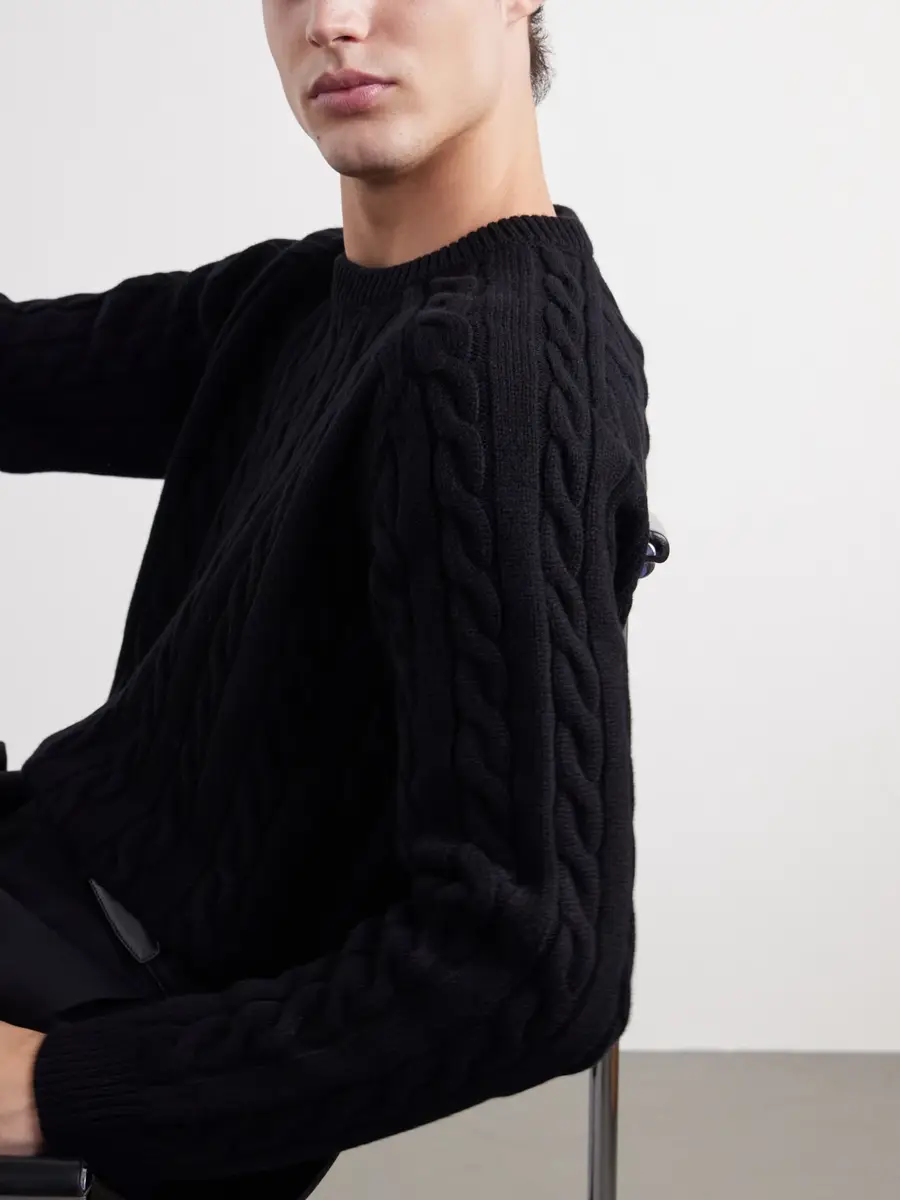 TOTEME Cable-Knit Wool Sweater - Men | Thumbnail 5 TOTEME Cable-Knit Wool Sweater - Men | Thumbnail 5