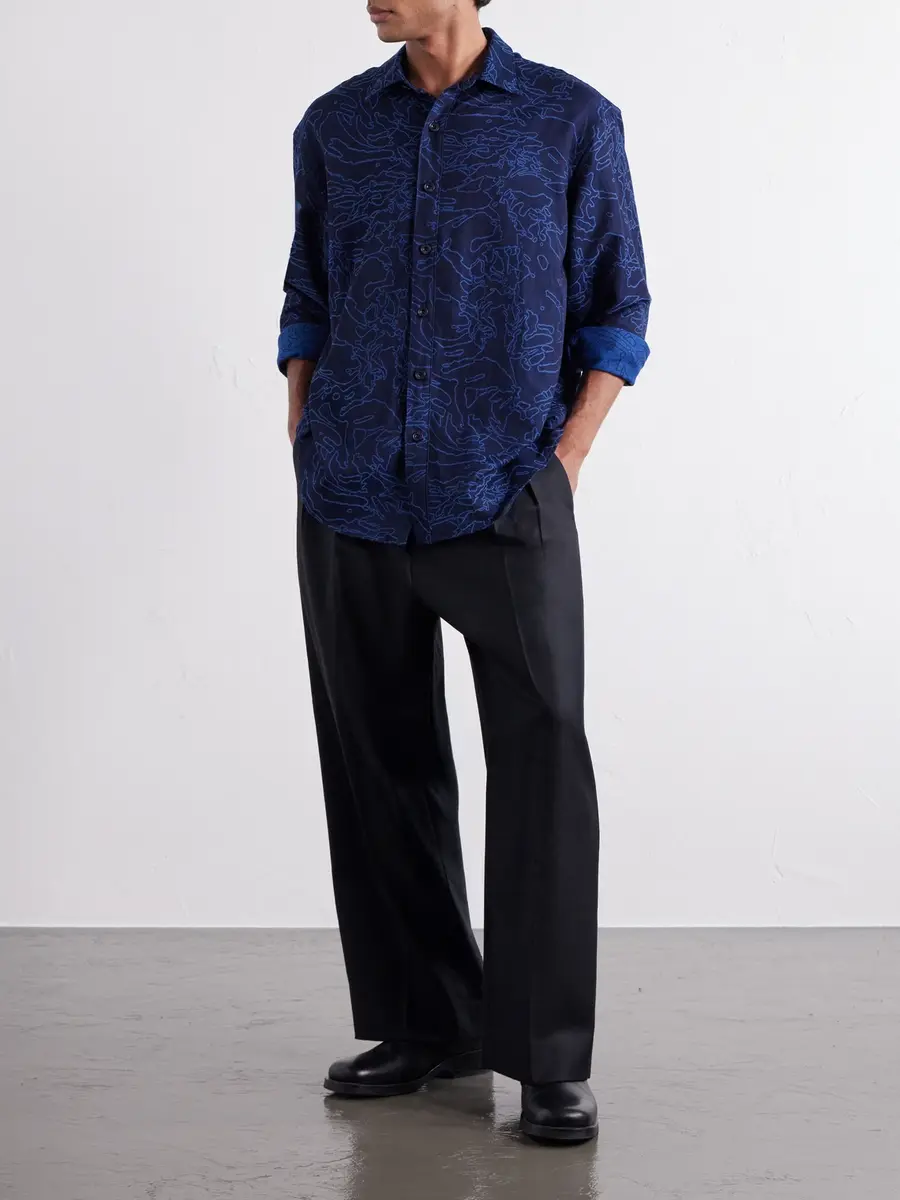 Blue Blue Japan Cotton-Jacquard Shirt - Men | Thumbnail 2 Blue Blue Japan Cotton-Jacquard Shirt - Men | Thumbnail 2