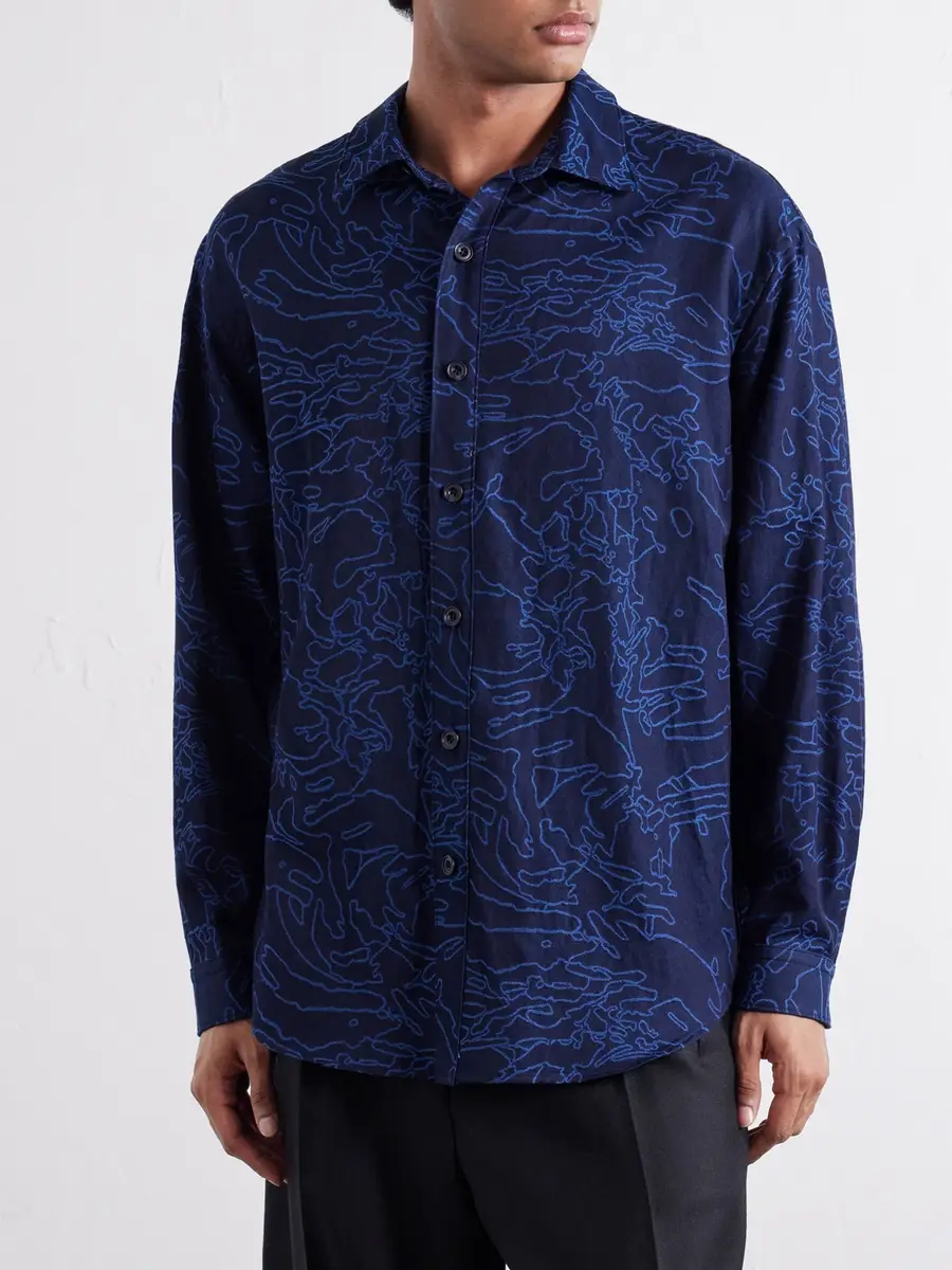 Blue Blue Japan Cotton-Jacquard Shirt - Men | Thumbnail 3 Blue Blue Japan Cotton-Jacquard Shirt - Men | Thumbnail 3