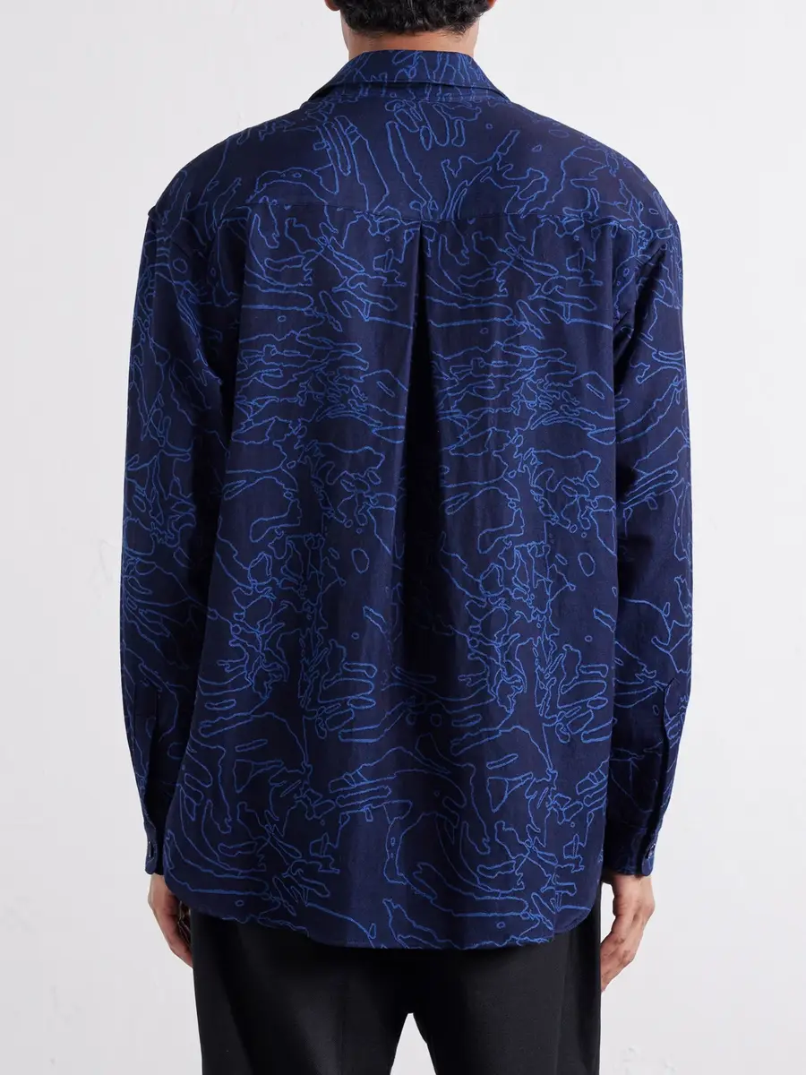 Blue Blue Japan Cotton-Jacquard Shirt - Men | Thumbnail 4 Blue Blue Japan Cotton-Jacquard Shirt - Men | Thumbnail 4