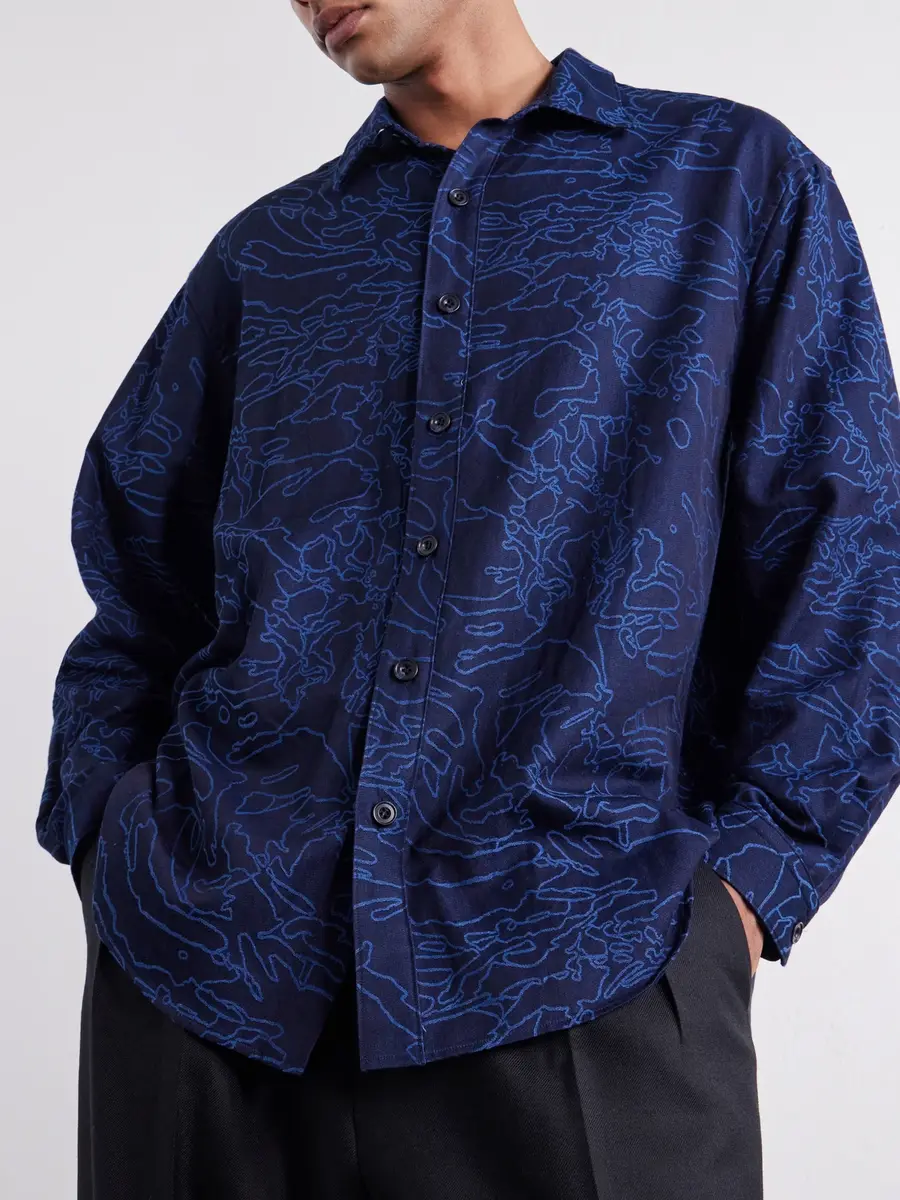 Blue Blue Japan Cotton-Jacquard Shirt - Men | Thumbnail 5 Blue Blue Japan Cotton-Jacquard Shirt - Men | Thumbnail 5