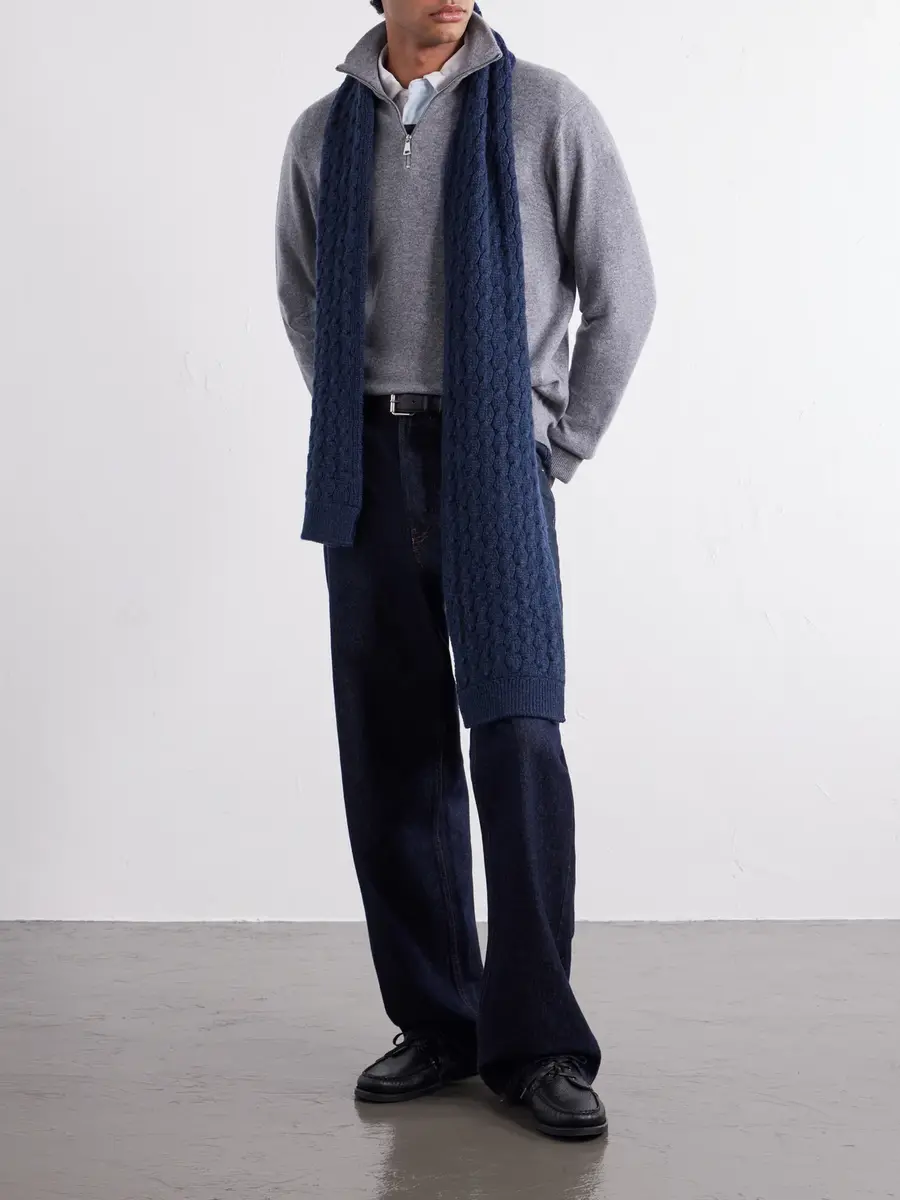 Begg & Co Bernard Cashmere and Wool-Blend Scarf - Men | Thumbnail 2 Begg & Co Bernard Cashmere and Wool-Blend Scarf - Men | Thumbnail 2