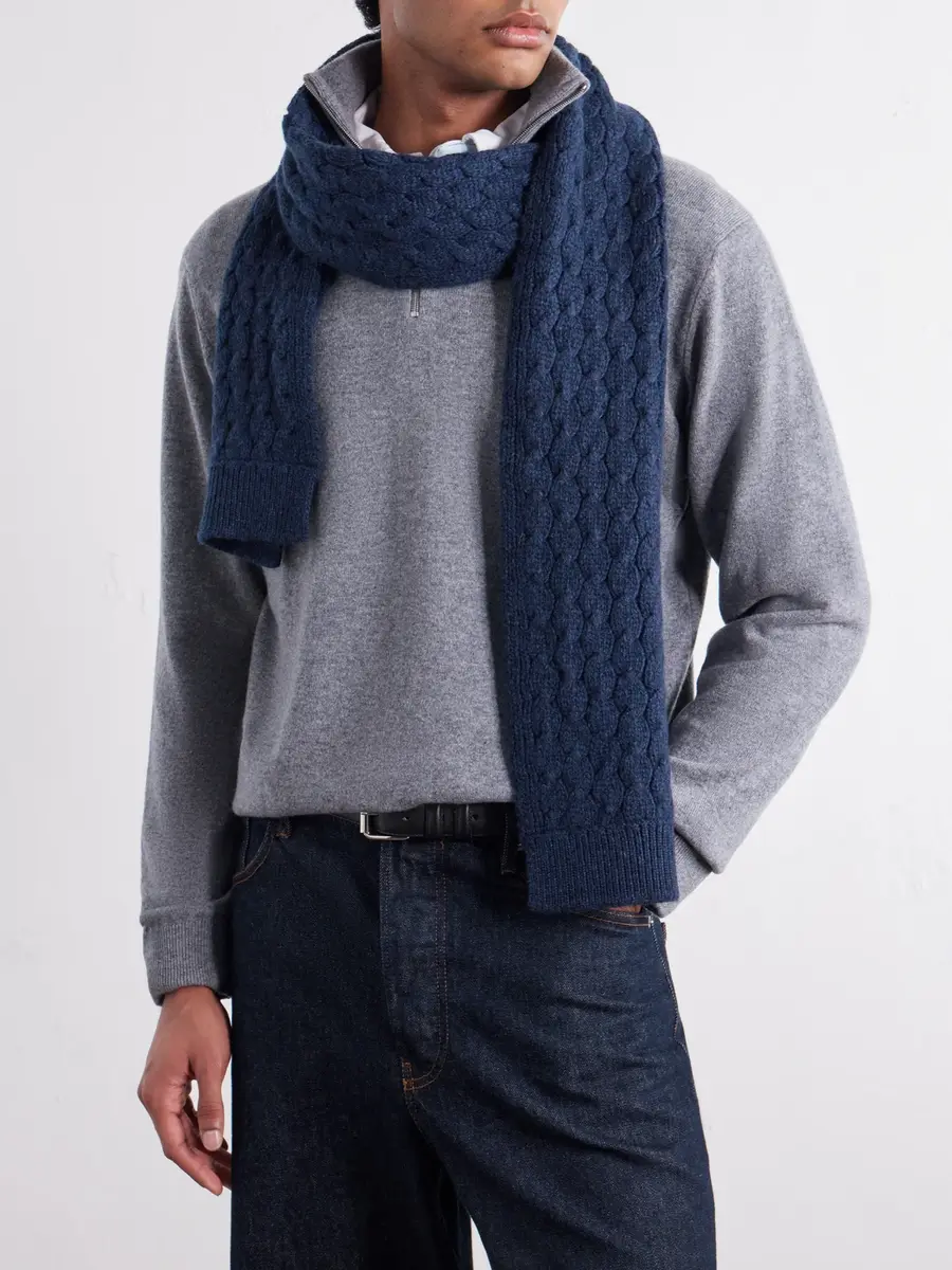 Begg & Co Bernard Cashmere and Wool-Blend Scarf - Men | Thumbnail 3 Begg & Co Bernard Cashmere and Wool-Blend Scarf - Men | Thumbnail 3