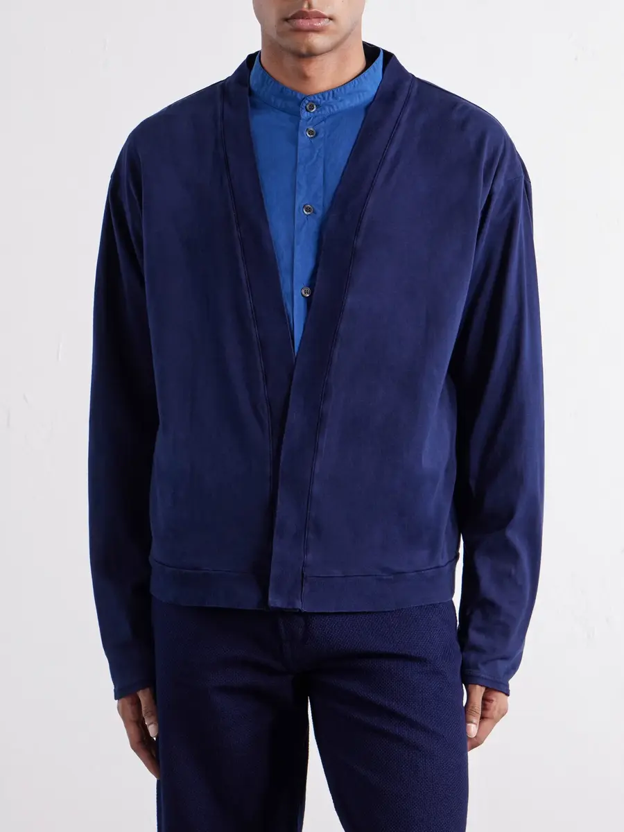 Blue Blue Japan Cotton-Jersey Cardigan - Men | Thumbnail 3 Blue Blue Japan Cotton-Jersey Cardigan - Men | Thumbnail 3