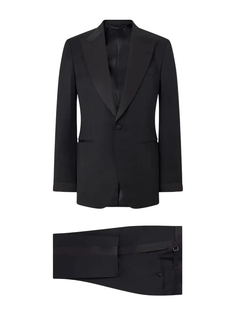 Shelton Grosgrain-Trimmed Wool and Mohair-Blend Twill Tuxedo Suit - Men Shelton Grosgrain-Trimmed Wool and Mohair-Blend Twill Tuxedo Suit - Men