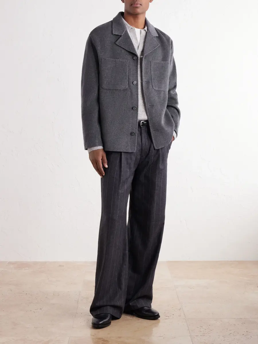 OFFICINE GÉNÉRALE Hayri Brushed-Wool Overshirt - Men | Thumbnail 2 OFFICINE GÉNÉRALE Hayri Brushed-Wool Overshirt - Men | Thumbnail 2