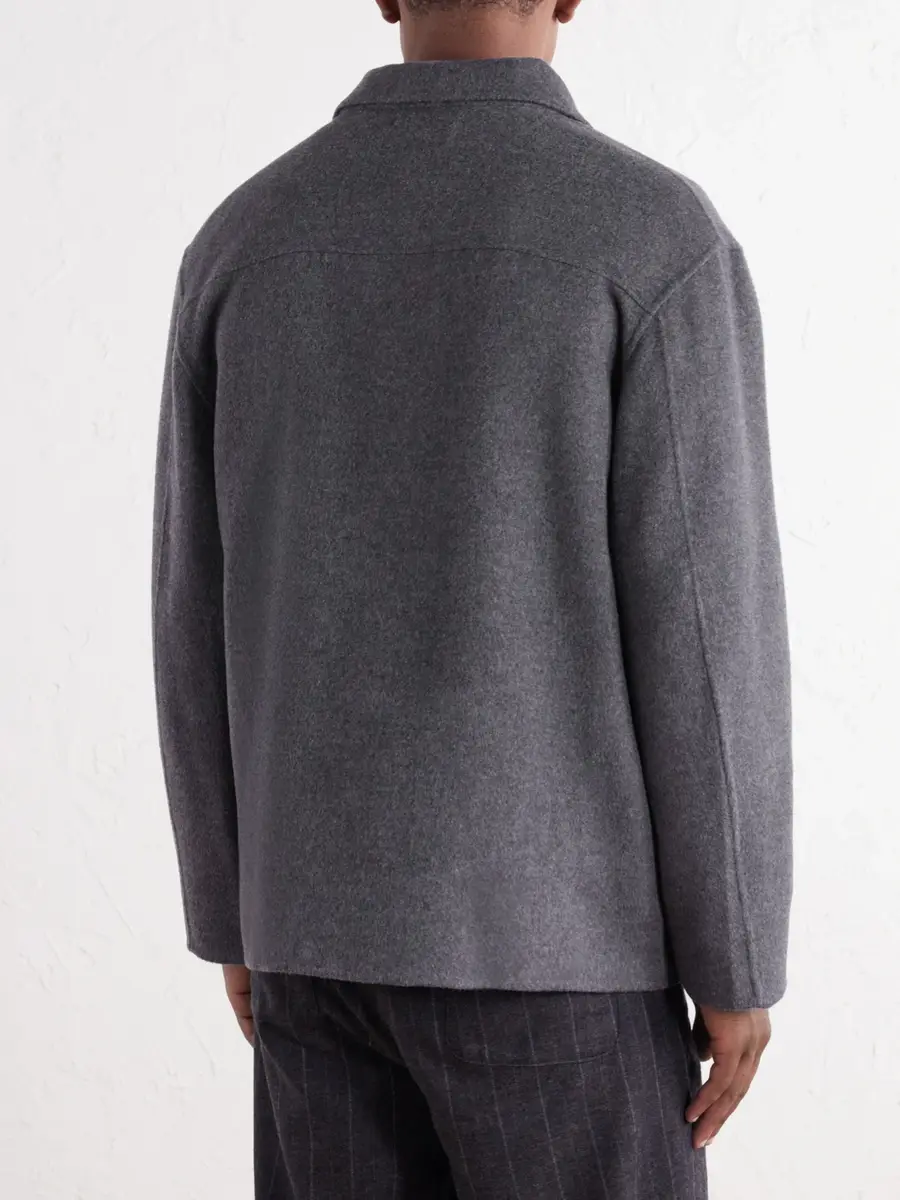 OFFICINE GÉNÉRALE Hayri Brushed-Wool Overshirt - Men | Thumbnail 4 OFFICINE GÉNÉRALE Hayri Brushed-Wool Overshirt - Men | Thumbnail 4