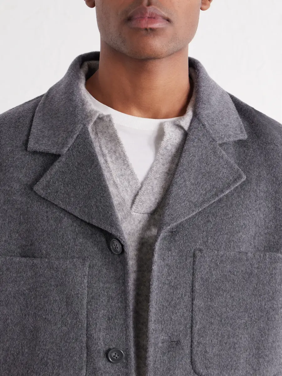 OFFICINE GÉNÉRALE Hayri Brushed-Wool Overshirt - Men | Thumbnail 5 OFFICINE GÉNÉRALE Hayri Brushed-Wool Overshirt - Men | Thumbnail 5