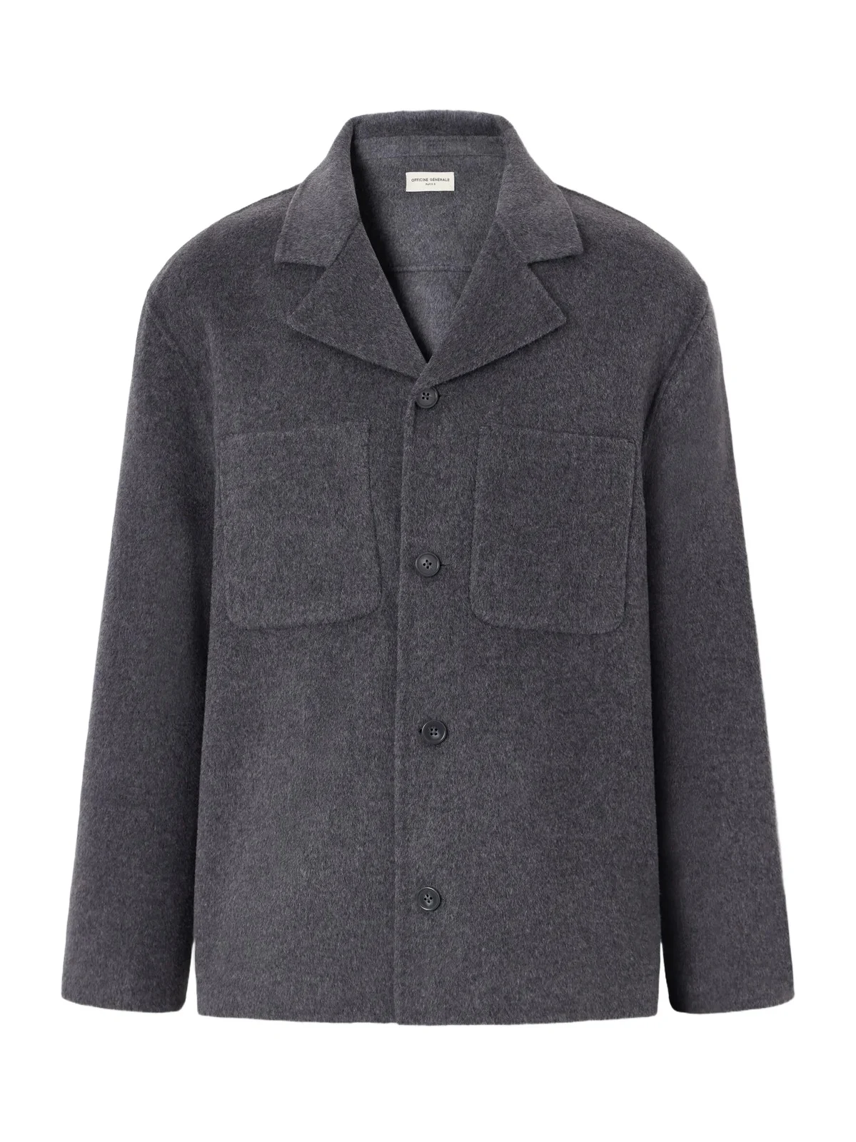 OFFICINE GÉNÉRALE Hayri Brushed-Wool Overshirt - Men