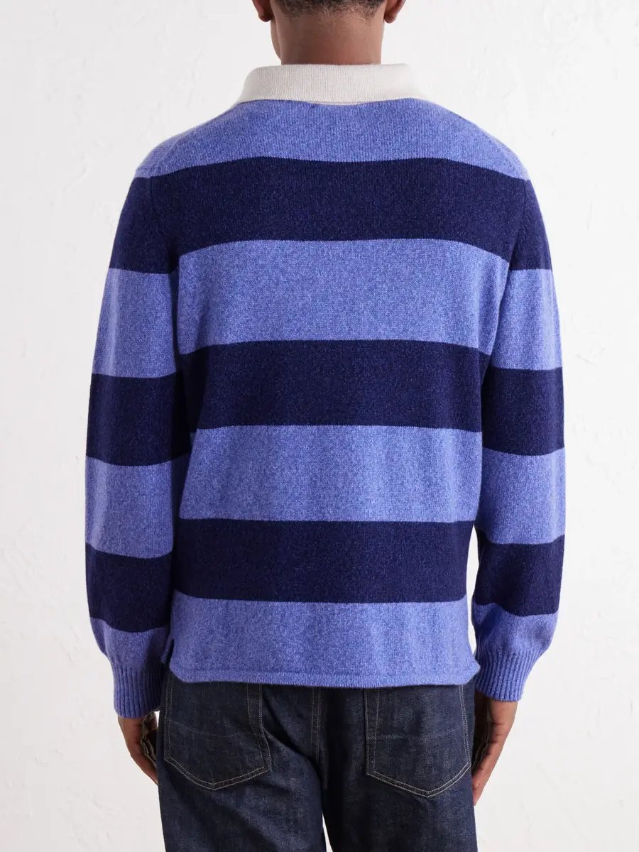 Begg & Co Hooped Cashmere Rugby Sweater - Men | Thumbnail 4 Begg & Co Hooped Cashmere Rugby Sweater - Men | Thumbnail 4