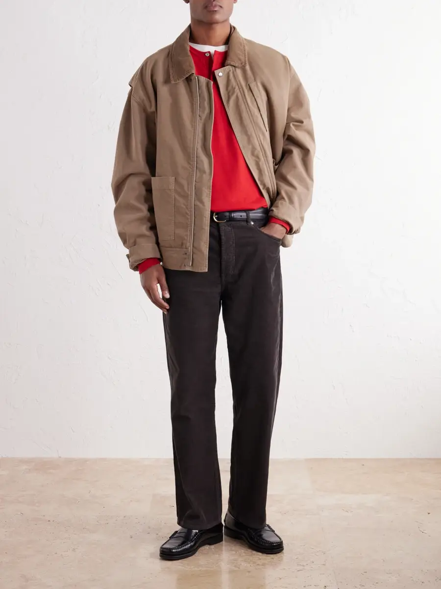 OFFICINE GÉNÉRALE Cotton-Corduroy Straight-Leg Jeans - Men | Thumbnail 2 OFFICINE GÉNÉRALE Cotton-Corduroy Straight-Leg Jeans - Men | Thumbnail 2
