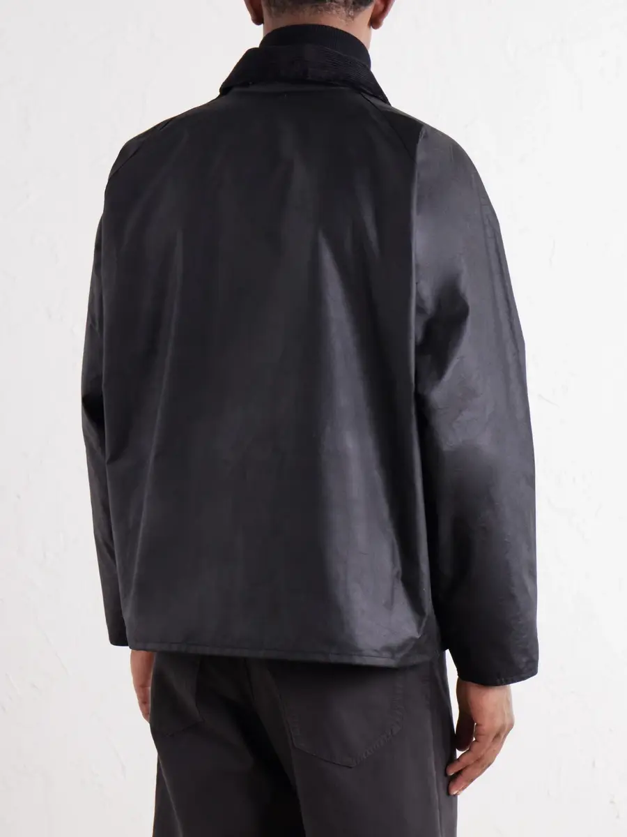 Barbour Transport Corduroy-Trimmed Waxed-Cotton Jacket - Men | Thumbnail 4