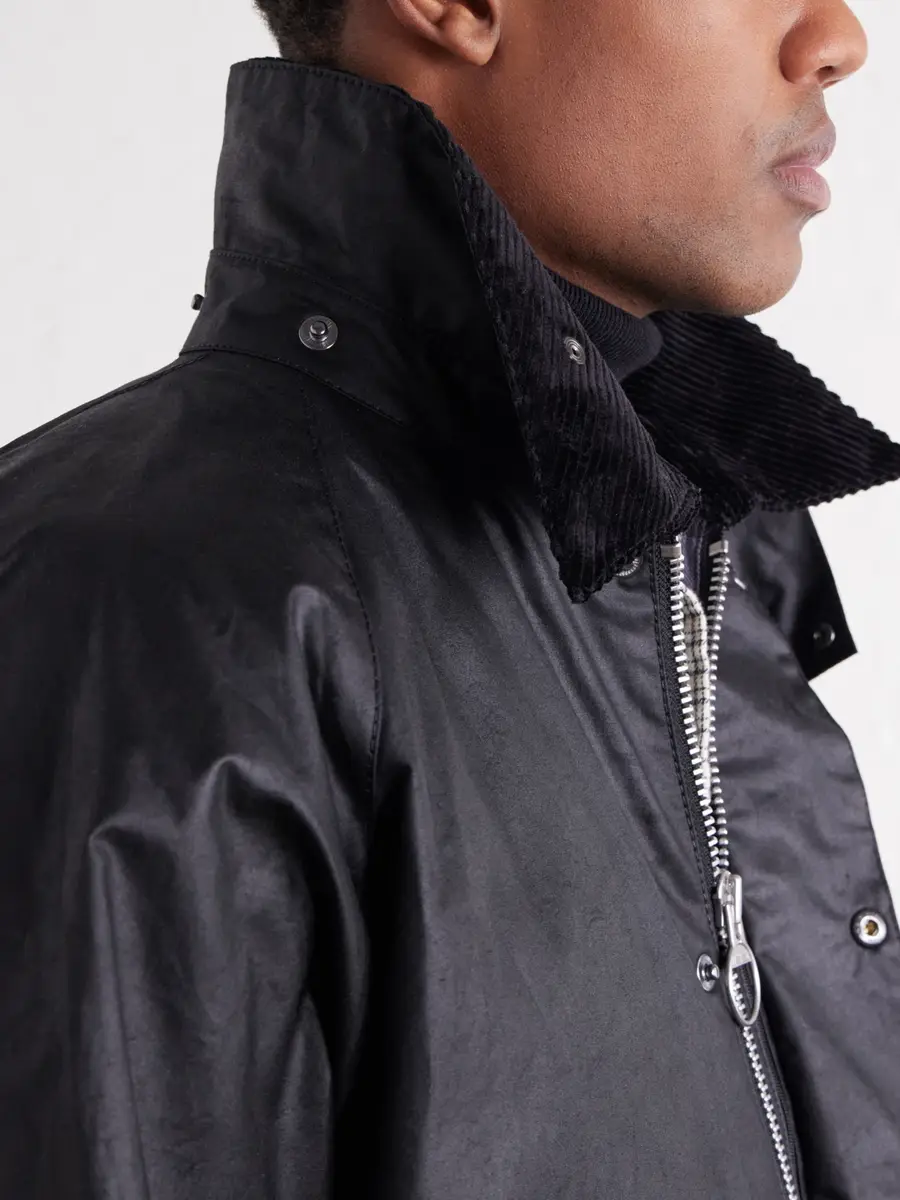 Barbour Transport Corduroy-Trimmed Waxed-Cotton Jacket - Men | Thumbnail 6