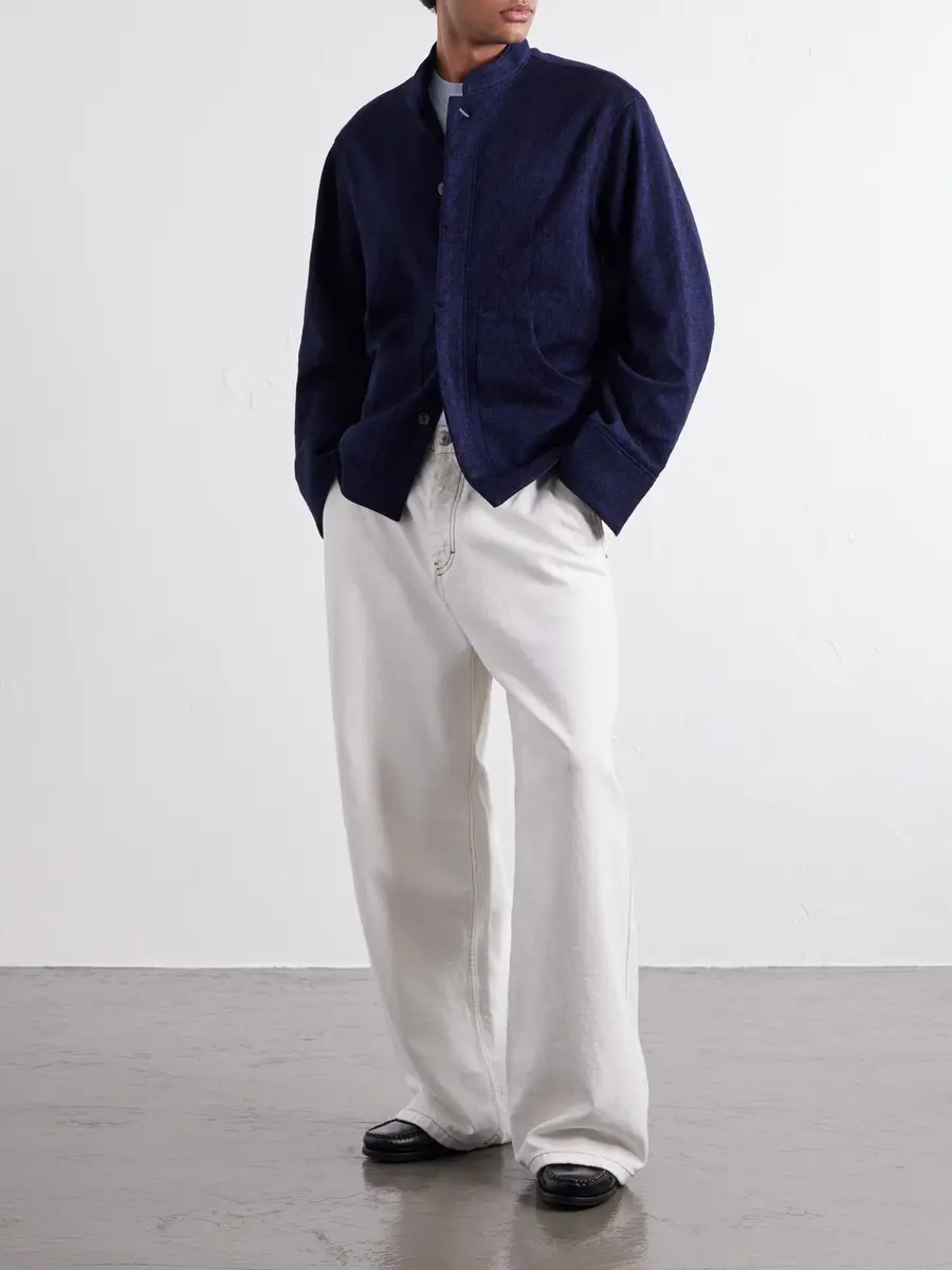 Blue Blue Japan Jacquard-Knit Wool-Blend Bomber Jacket - Men | Thumbnail 2