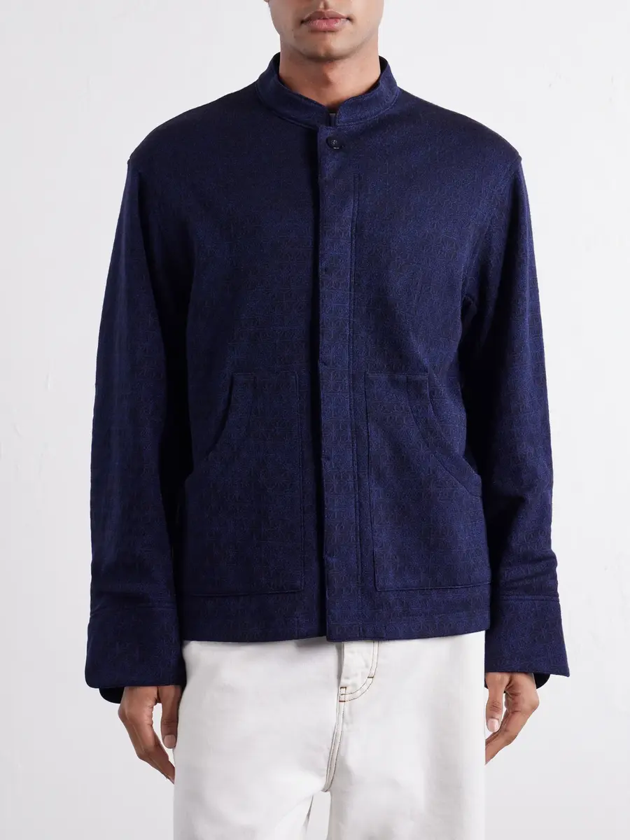 Blue Blue Japan Jacquard-Knit Wool-Blend Bomber Jacket - Men | Thumbnail 3