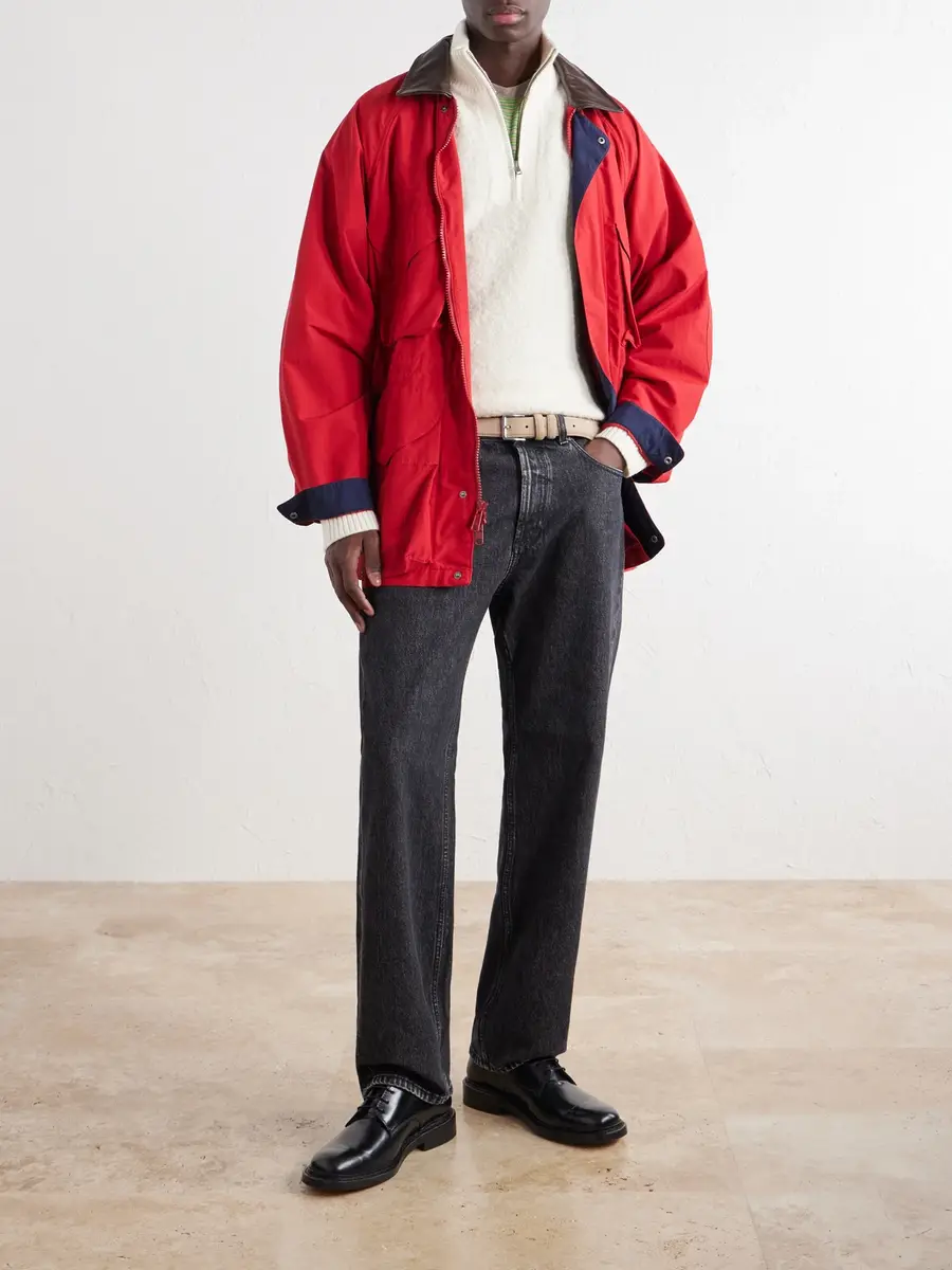 Aimé Leon Dore Felted Wool-Blend Half-Zip Sweater - Men | Thumbnail 2
