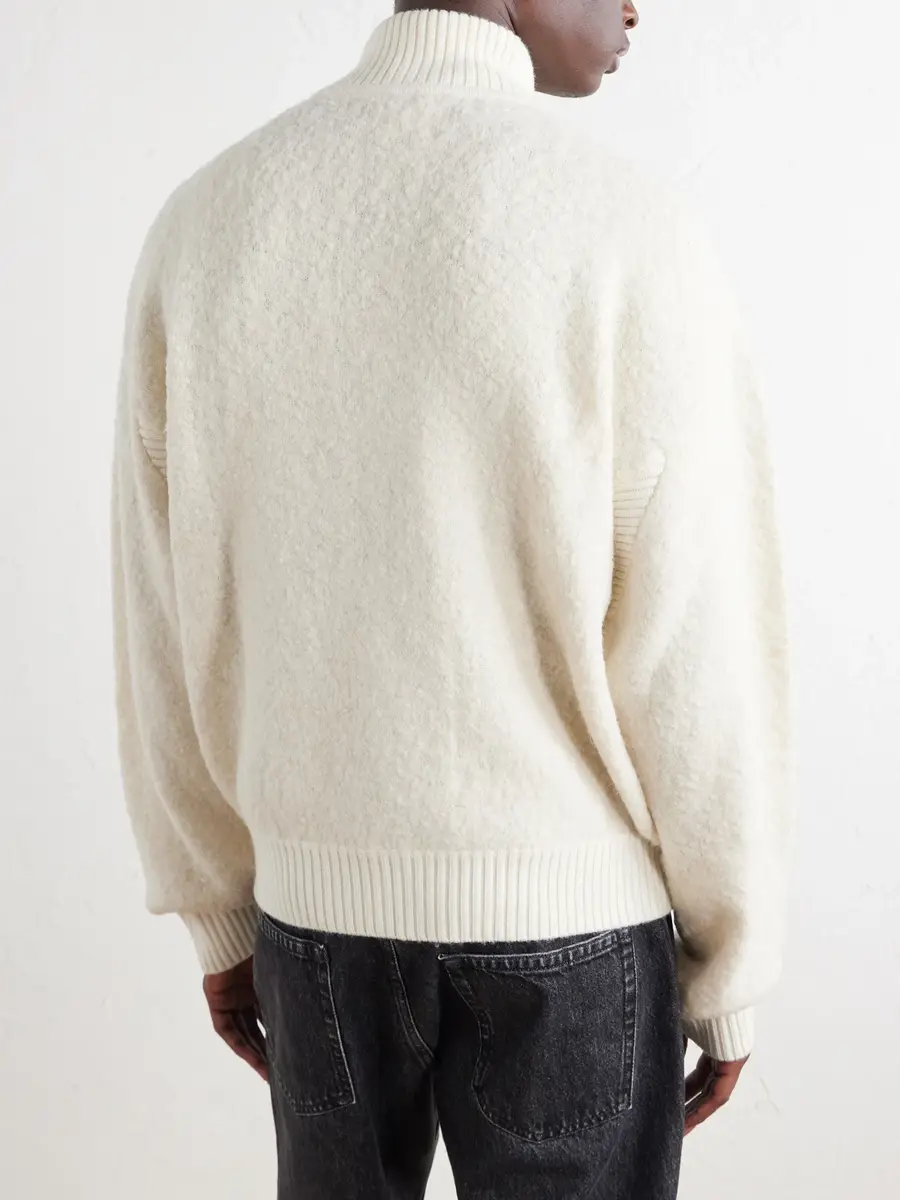 Aimé Leon Dore Felted Wool-Blend Half-Zip Sweater - Men | Thumbnail 4