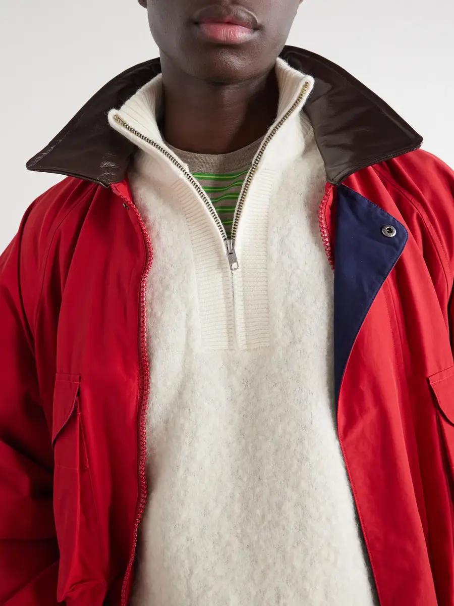 Aimé Leon Dore Felted Wool-Blend Half-Zip Sweater - Men | Thumbnail 5