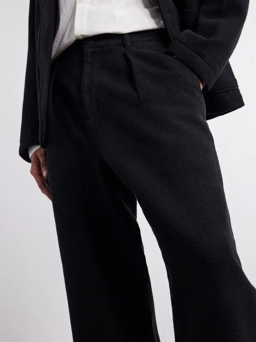 Blue Blue Japan Wide-Leg Pleated Cotton-Sashiko Trousers - Men | Thumbnail 5 Blue Blue Japan Wide-Leg Pleated Cotton-Sashiko Trousers - Men | Thumbnail 5