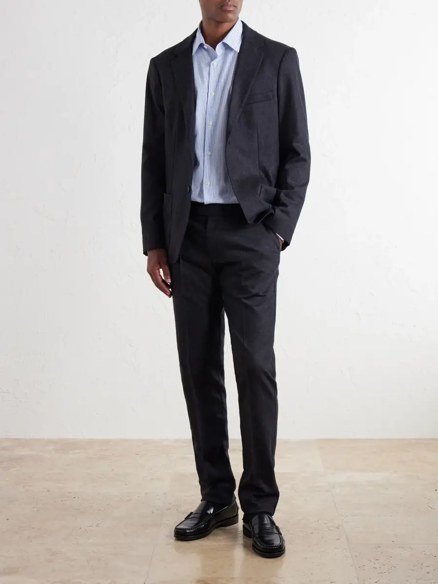 Sunspel Wool and Cashmere-Blend Flannel Suit Jacket - Men | Thumbnail 2 Sunspel Wool and Cashmere-Blend Flannel Suit Jacket - Men | Thumbnail 2