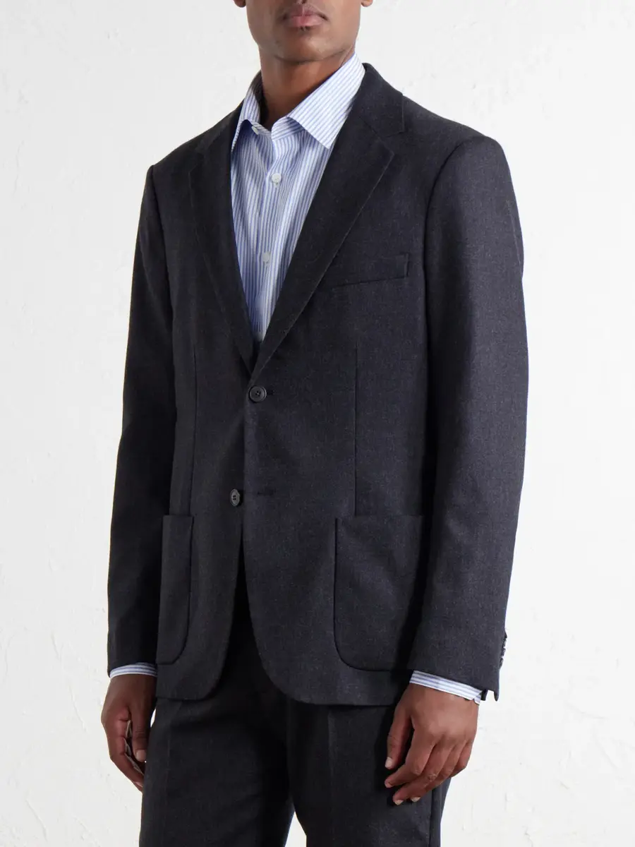 Sunspel Wool and Cashmere-Blend Flannel Suit Jacket - Men | Thumbnail 3 Sunspel Wool and Cashmere-Blend Flannel Suit Jacket - Men | Thumbnail 3