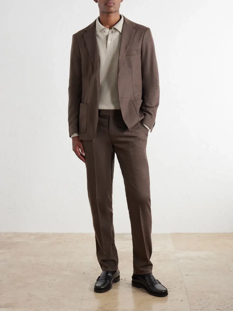 Sunspel Wool and Cashmere-Blend Flannel Suit Jacket - Men | Thumbnail 2 Sunspel Wool and Cashmere-Blend Flannel Suit Jacket - Men | Thumbnail 2