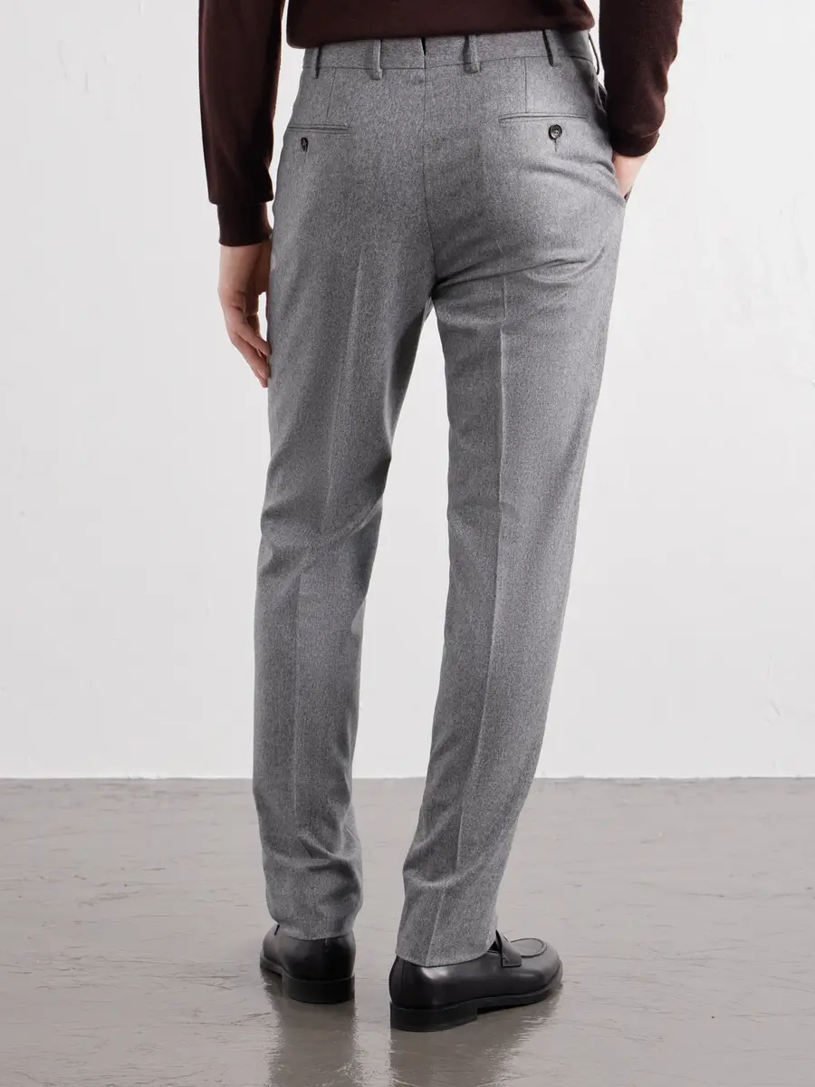 Zegna Tapered Wool and Cashmere-Blend Flannel Suit Trousers - Men | Thumbnail 4