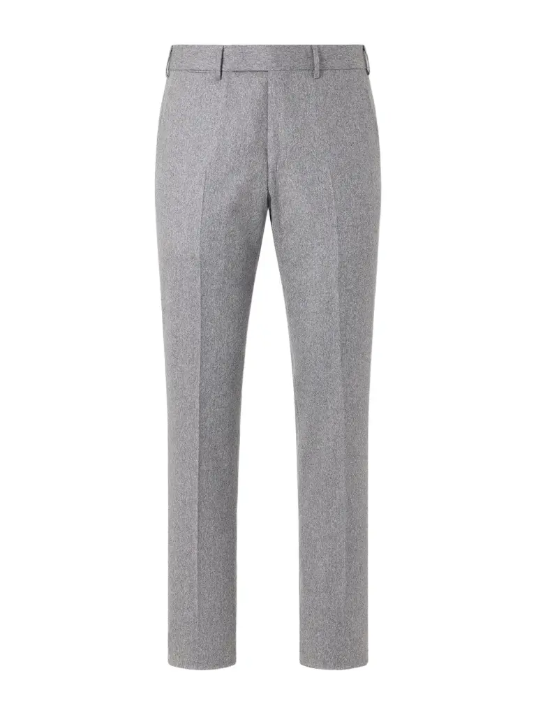 Tapered Wool and Cashmere-Blend Flannel Suit Trousers - Men Tapered Wool and Cashmere-Blend Flannel Suit Trousers - Men