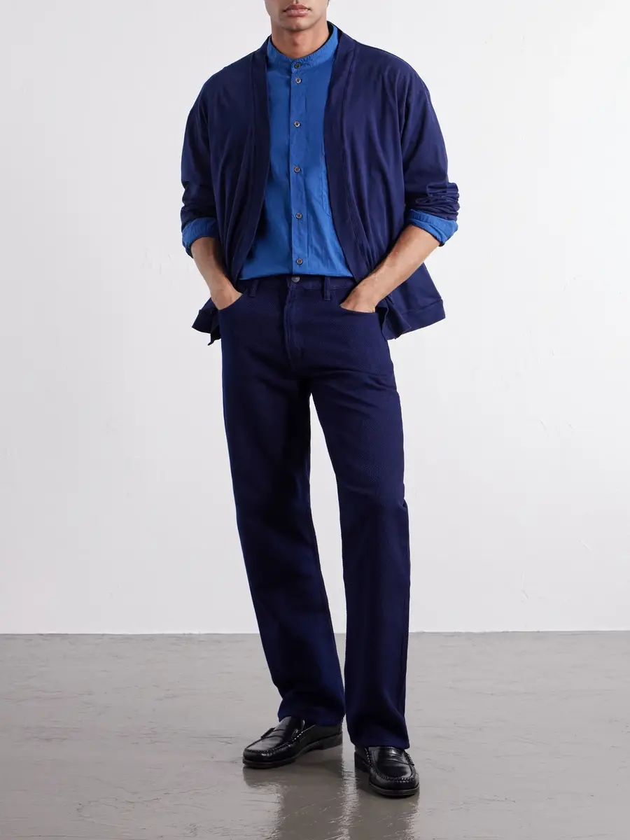 Blue Blue Japan Sashiko Cotton Straight-Leg Jeans - Men | Thumbnail 2 Blue Blue Japan Sashiko Cotton Straight-Leg Jeans - Men | Thumbnail 2