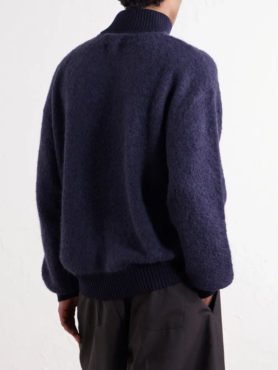 Aimé Leon Dore Wool-Blend Felt Half-Zip Sweater - Men | Thumbnail 4