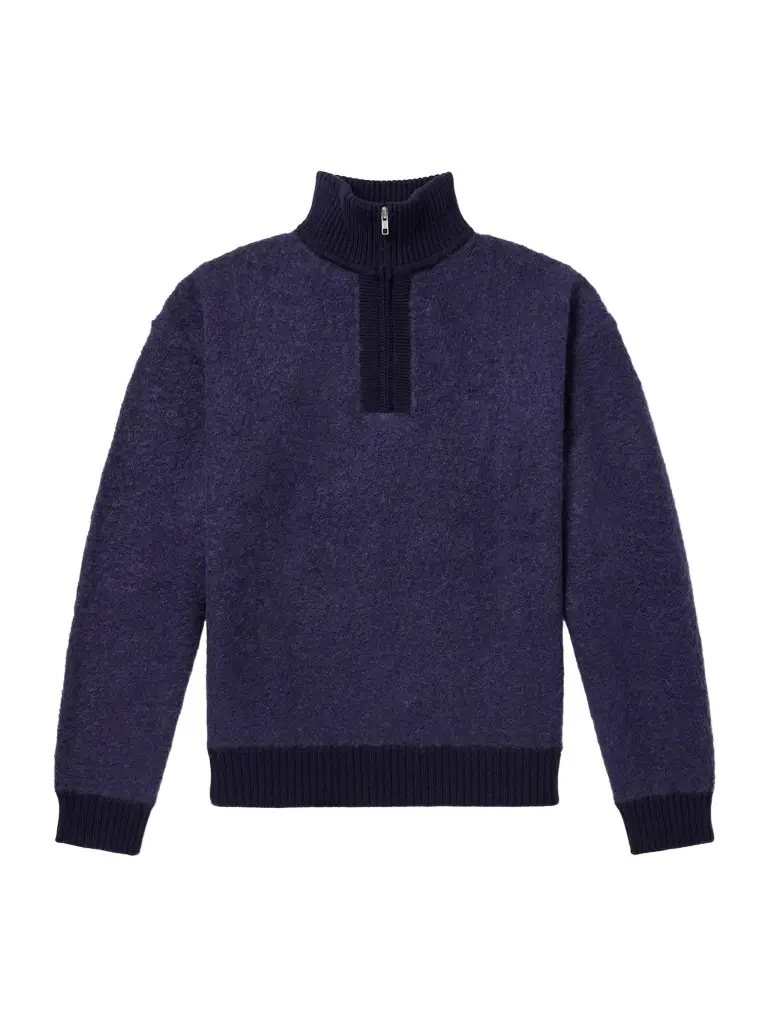 Aimé Leon Dore Wool-Blend Felt Half-Zip Sweater - Men