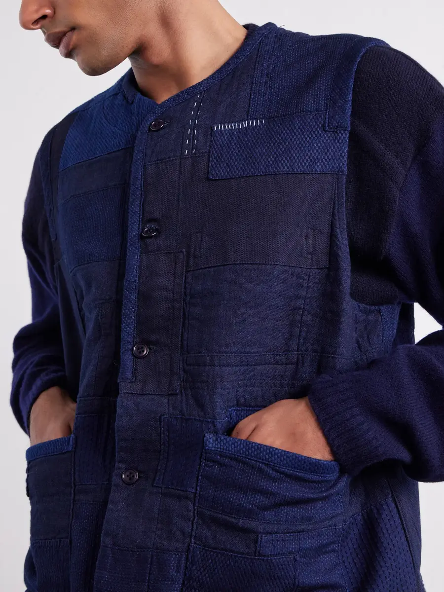 Blue Blue Japan Nenrin Patchwork Cotton-Canvas Vest - Men | Thumbnail 5 Blue Blue Japan Nenrin Patchwork Cotton-Canvas Vest - Men | Thumbnail 5