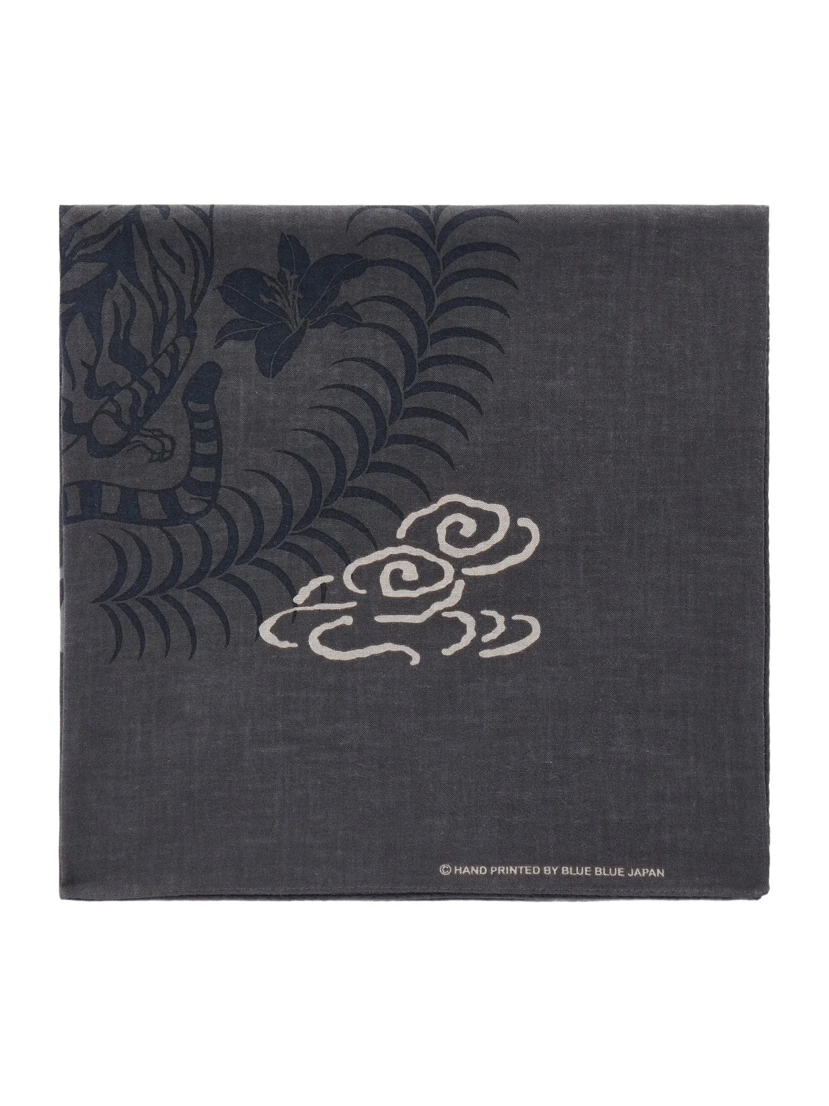 Blue Blue Japan Hana Ni Tora Printed Cotton Bandana - Men