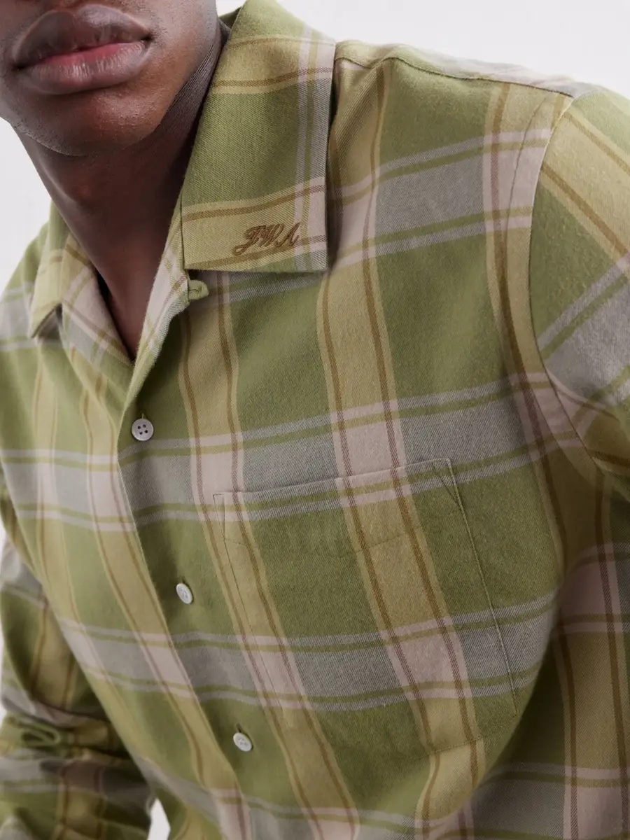 JW Anderson Reversible-Collar Logo-Embroidered Checked Cotton-Twill Shirt - Men | Thumbnail 5 JW Anderson Reversible-Collar Logo-Embroidered Checked Cotton-Twill Shirt - Men | Thumbnail 5