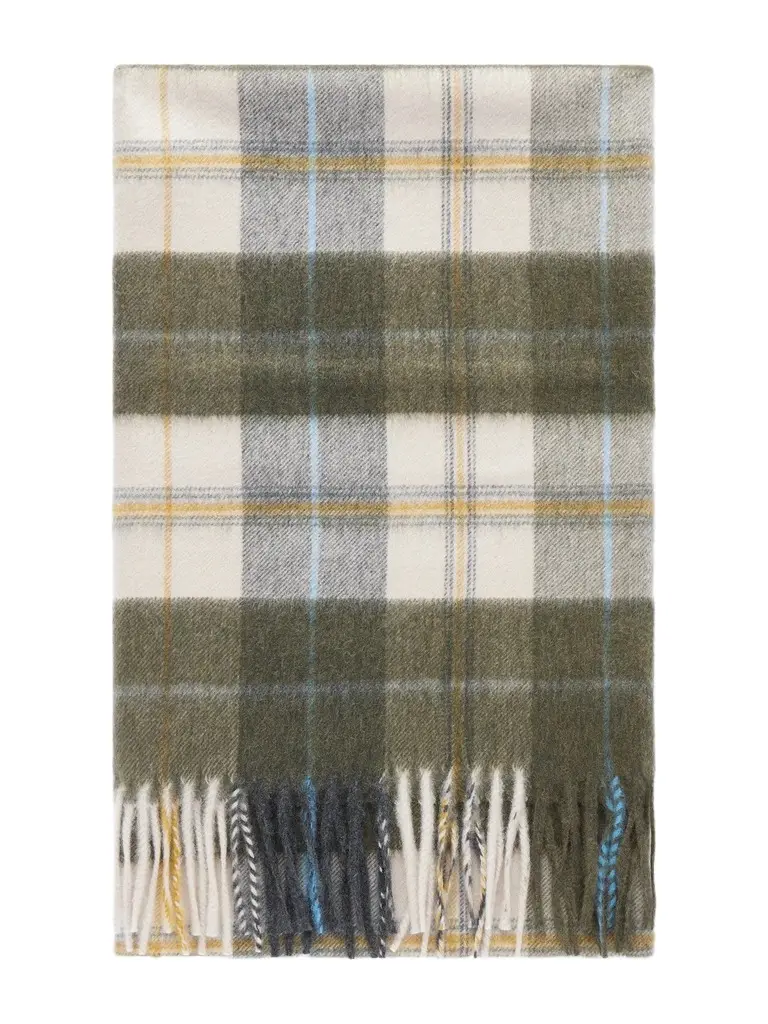 Begg & Co Arran Bennet Fringed Checked Cashmere Scarf - Men