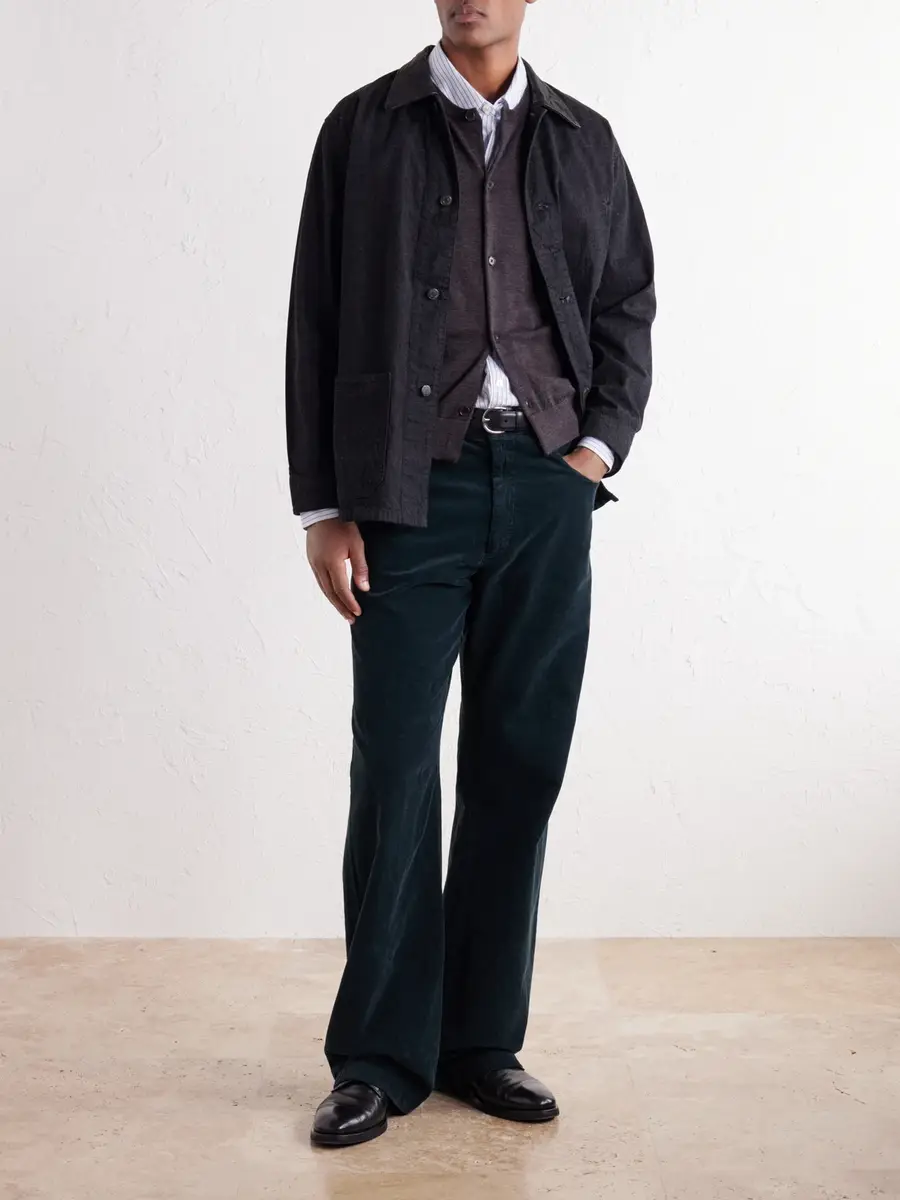 FULLCOUNT Leather-Trimmed Denim Jacket - Men | Thumbnail 2 FULLCOUNT Leather-Trimmed Denim Jacket - Men | Thumbnail 2