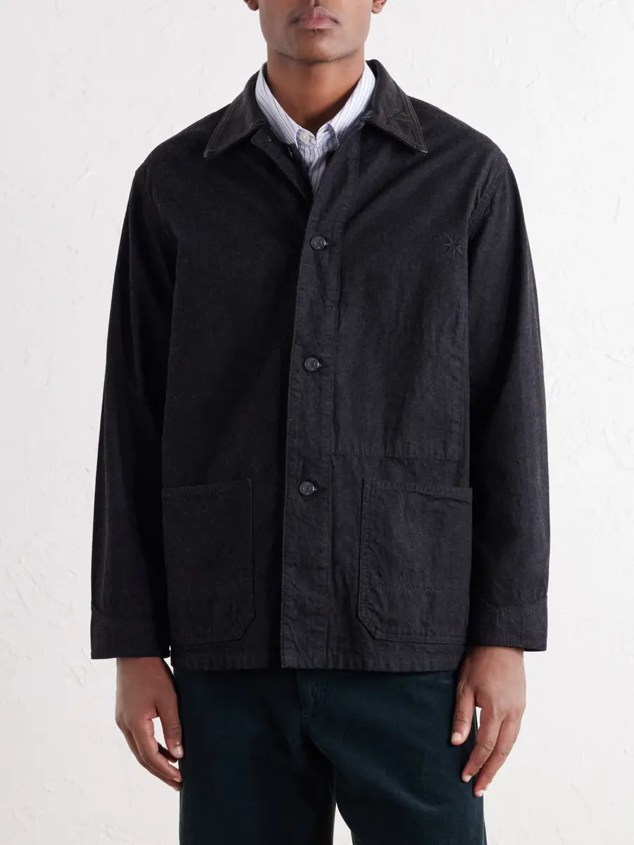 FULLCOUNT Leather-Trimmed Denim Jacket - Men | Thumbnail 3 FULLCOUNT Leather-Trimmed Denim Jacket - Men | Thumbnail 3