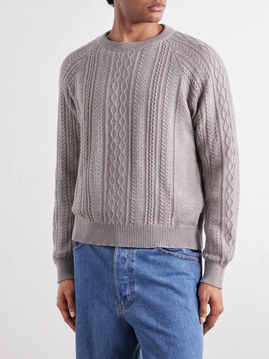 Begg & Co Maytime Cable-Knit Cashmere-Blend Sweater - Men | Thumbnail 3 Begg & Co Maytime Cable-Knit Cashmere-Blend Sweater - Men | Thumbnail 3