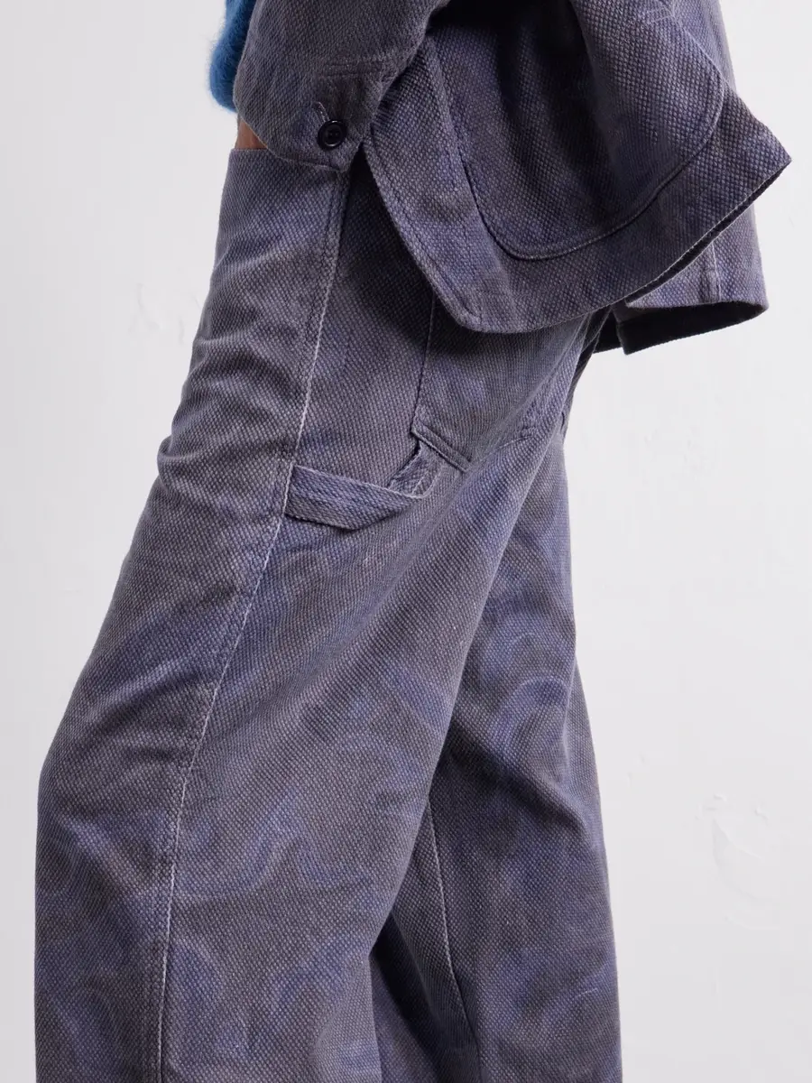 Blue Blue Japan Painter Wide-Leg Sumi Nagashi Cotton-Sashiko Trousers - Men | Thumbnail 5 Blue Blue Japan Painter Wide-Leg Sumi Nagashi Cotton-Sashiko Trousers - Men | Thumbnail 5